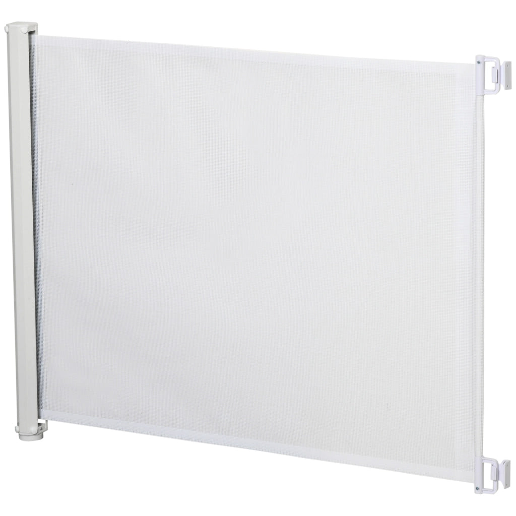 Barriera per Cani Pieghevole Regolabile ¨C Zephmum ¨C Bianco 5,5-115 cm