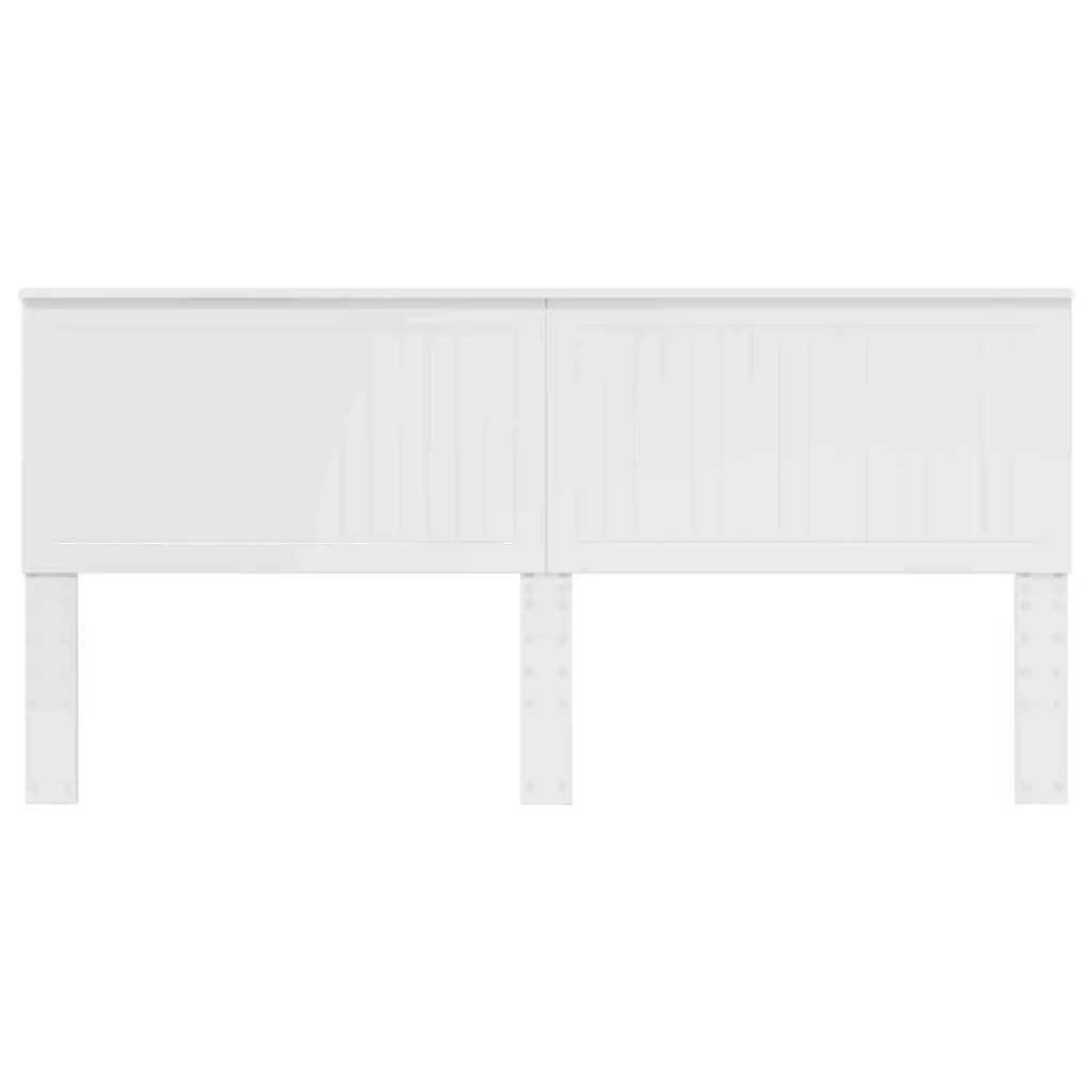Testiera | Testata con Testiera | Testata Bianco Lucido 200 cm Legno multistrato