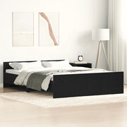 Giroletto senza Materasso Rovere Nero 140x200 cm Truciolato 3329319