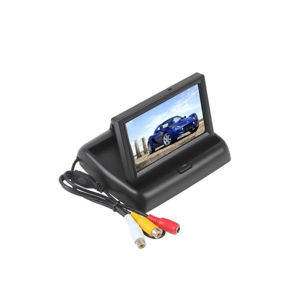 Trade Shop - Monitor Lcd A Scompars Tft 4.3" A Colori Auto Camper Per Telecamera Retromarcia -