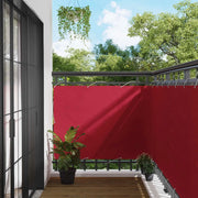 Schermo da balcone-Pannello per balcone Rosso 110 x 600 cm Tessuto Oxford