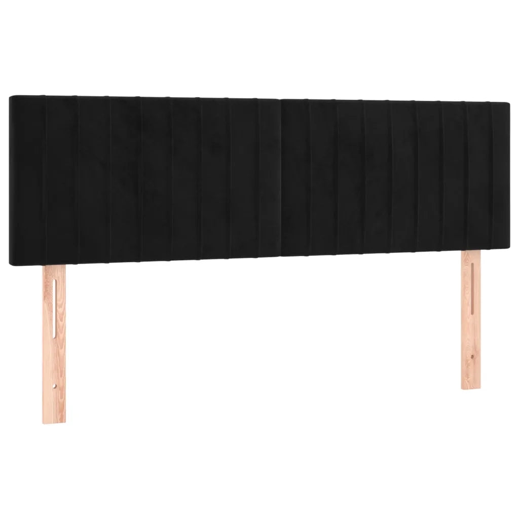 Letto a Molle con Materasso e LED Nero 140x190 cm in Velluto 3134521