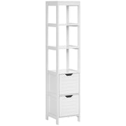 Cassettiera con ripiani aperti e cassetti ¨C Minimal ¨C 30x30x144 cm Bianco