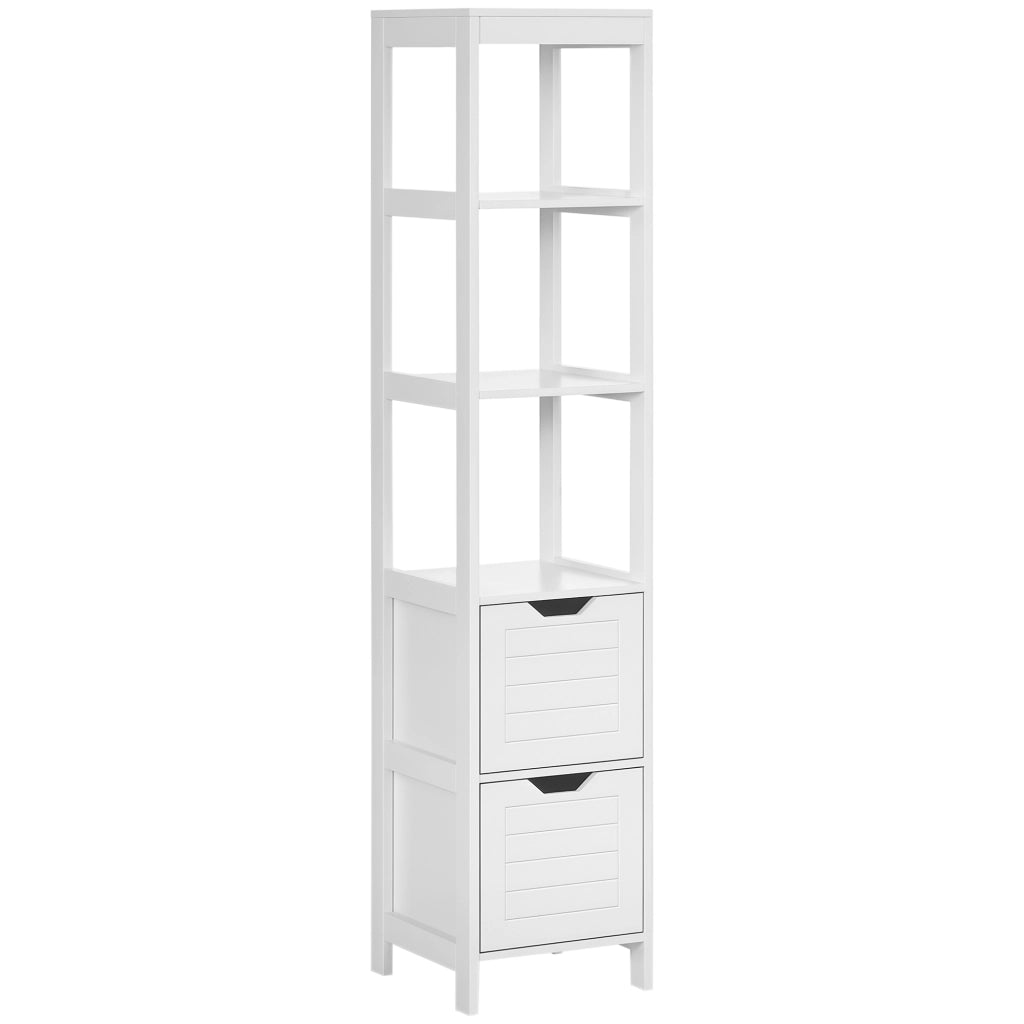 Cassettiera con ripiani aperti e cassetti ¨C Minimal ¨C 30x30x144 cm Bianco