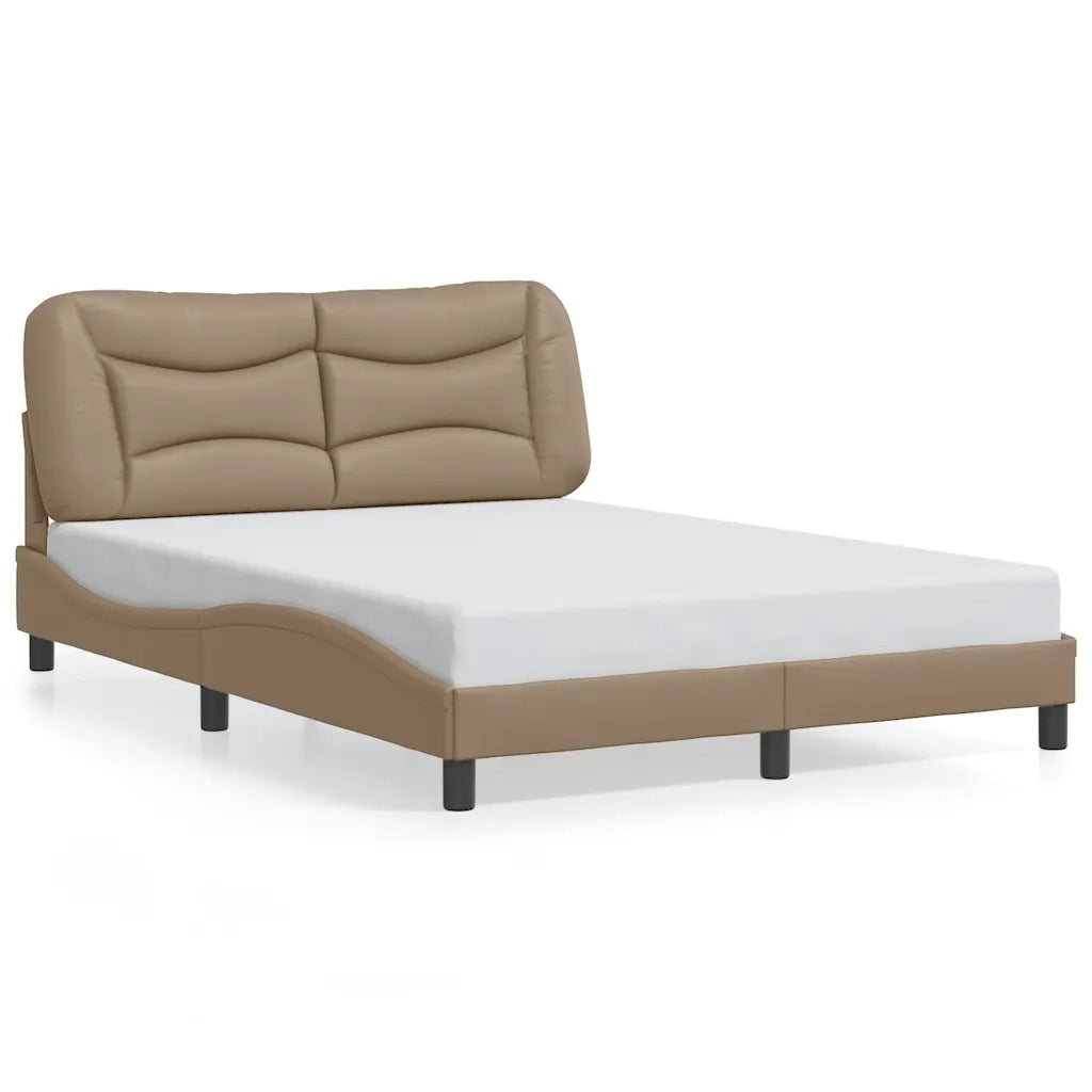 Letto matrimoniale | Letto per adulti | Giroletto con LED senza Materasso Hvar Cappuccino 140x190 cm