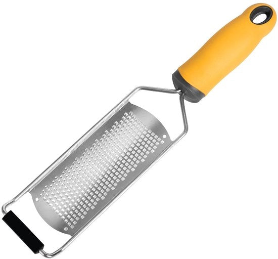 Raspatore per Formaggio e Limone 31 cm - Acciaio Inossidabile - Manico Antiscivolo - Raspatore Fine per Formaggio e Limone - Facile da Pulire - Resistentente alla Sporcizia