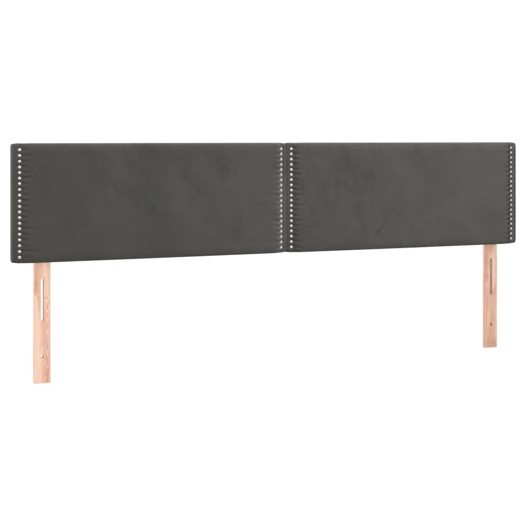 Testiera | Testata Grigio Scuro 200x5x78/88 cm in Velluto