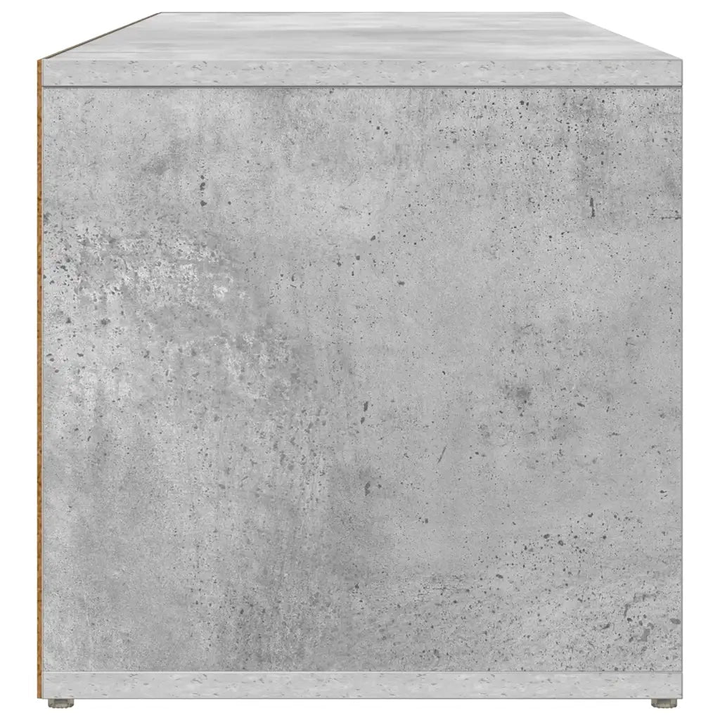 Panca Porta Scarpe | Scarpiera | Mobile per scarpe Grigio Cemento 105x35x35cm Legno Multistrato