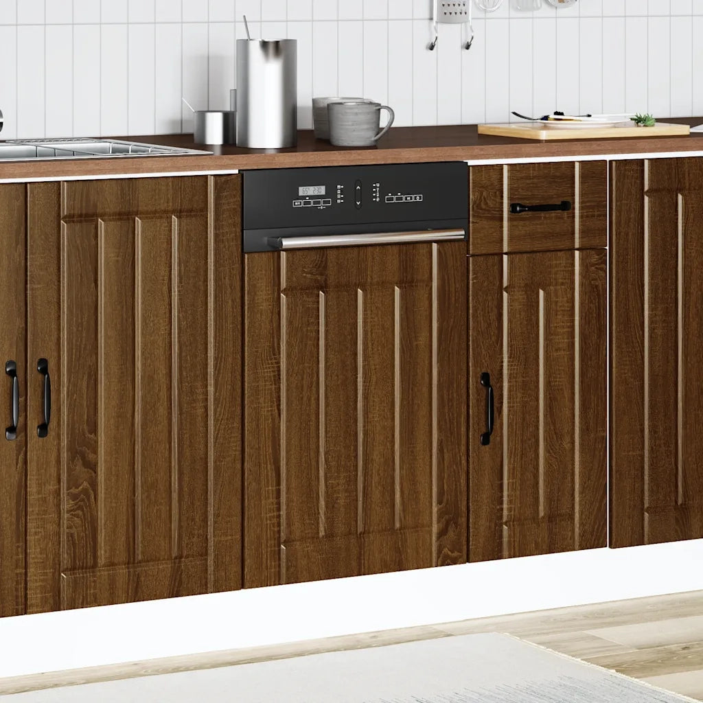 Pannello Lavastoviglie Lucca Rovere Marrone Legno Multistrato