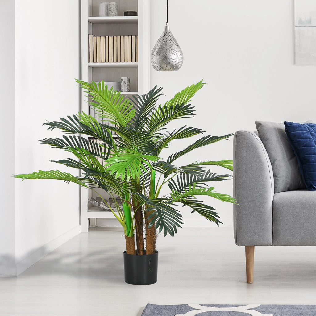 Palma Artificiale ¨C Minimal ¨C Verde, Plastica, con Vaso, 100 cm