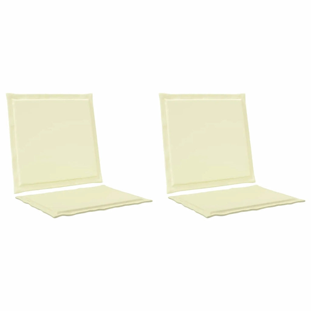 Cuscini per Seduta e Schienale 2 pcs Crema 47 x 45 x 2 cm 899973