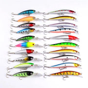 Set di Accessori per la Pesca con 20 Pezzi, Contenente Spine, Esche, Lame, Crocchi, Ganci, Cuscinetti e Palomone