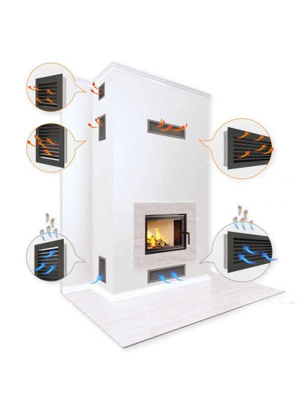 Griglia di ventilazione per camino Crema- Hide 17x49