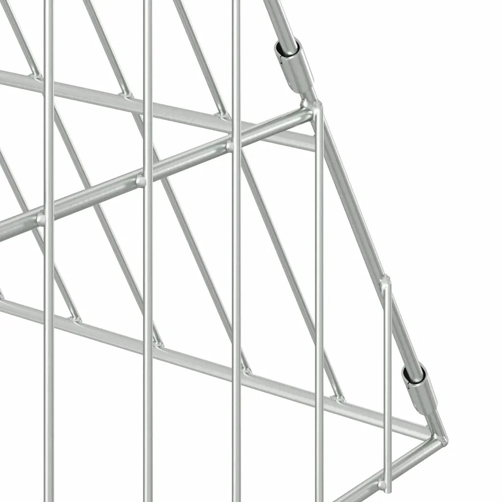 Gabbia per polli Argento 215 x 100 x 85 cm Acciaio zincato CFW8020056