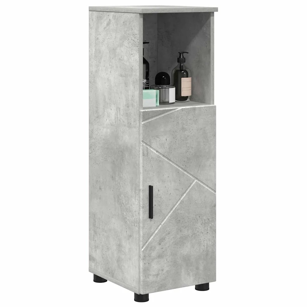 Mobile da Bagno con porta Grigio cemento 30 x 35 x 95 cm 883317