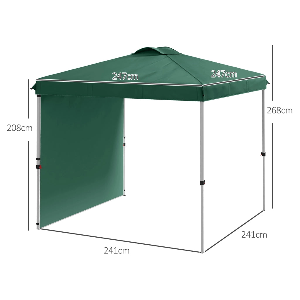 Tenda da giardino pieghevole ¨C zephmum ¨C verde 2.5x2.5m