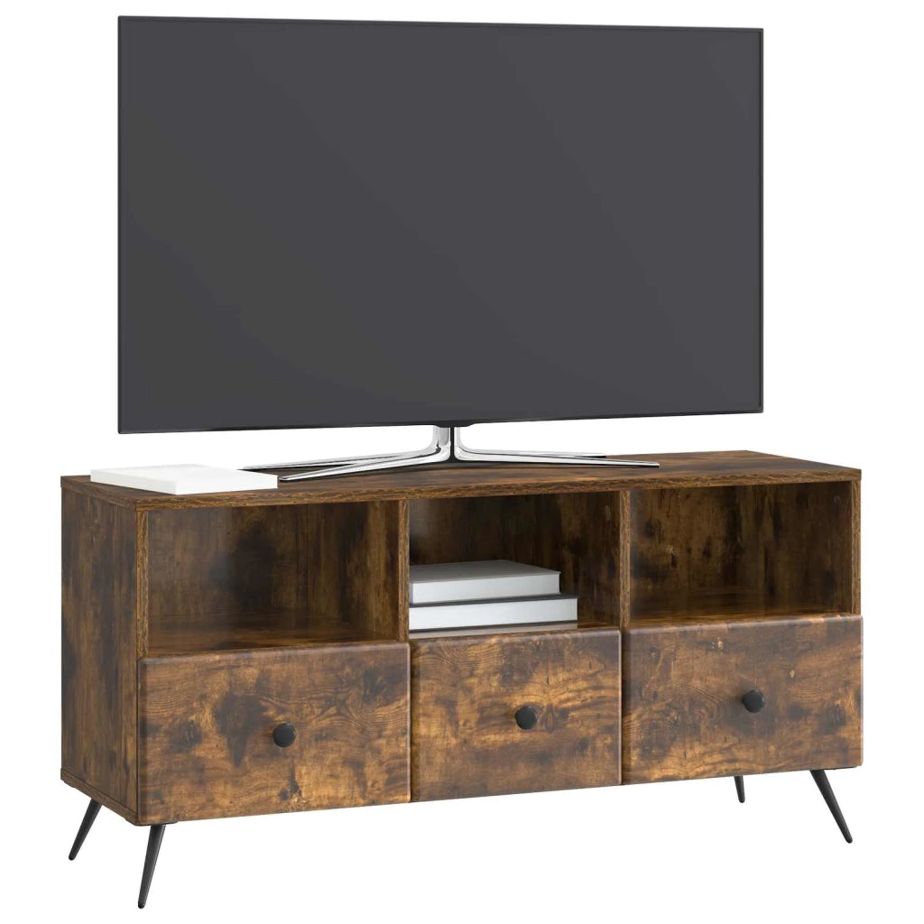 Mobile TV-Credenza per TV Rovere Fumo 102 x 34,5 x 50 cm Legno ingegnerizzato 487961