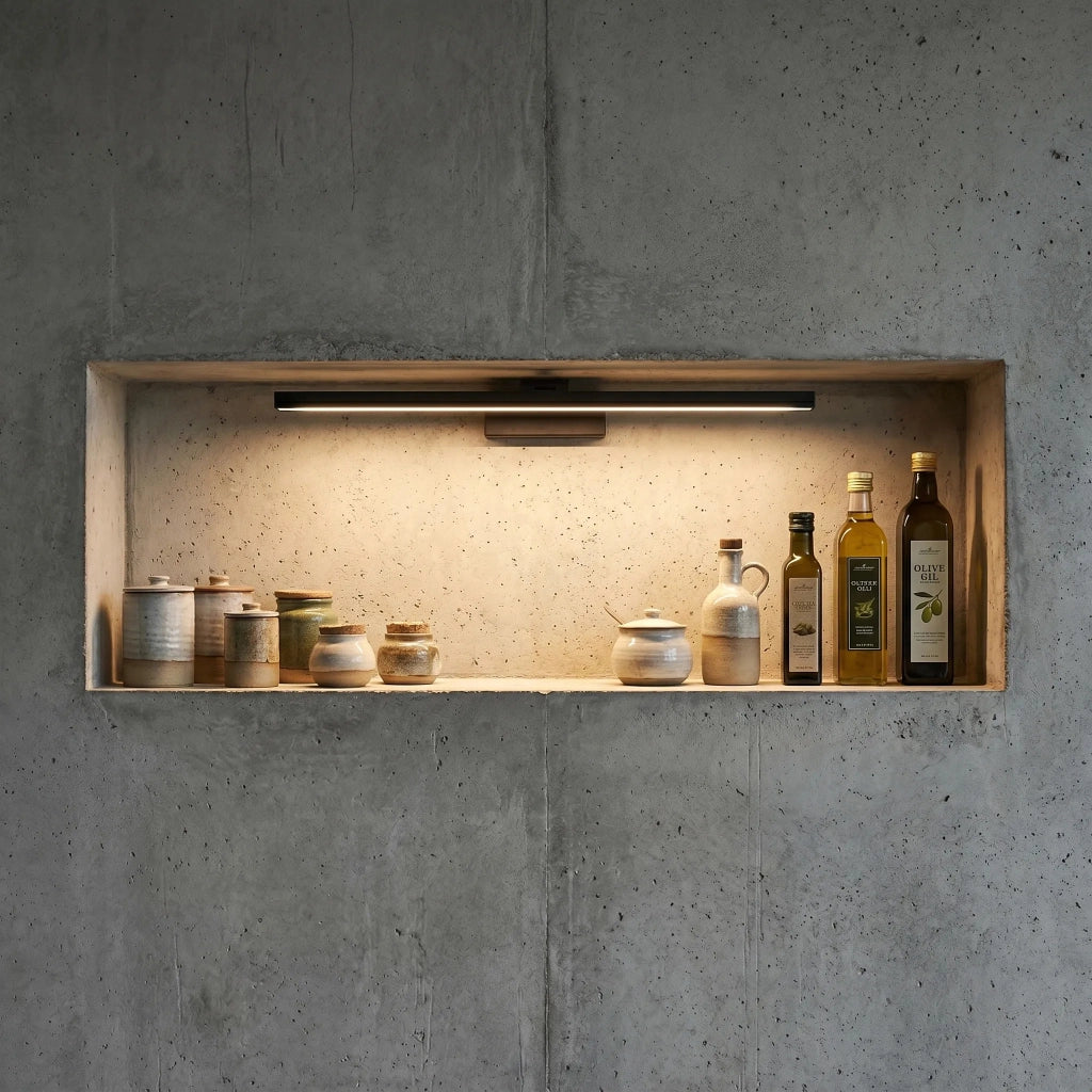 Applique Da Bagno Led APP1868-1W 80 Cm Black