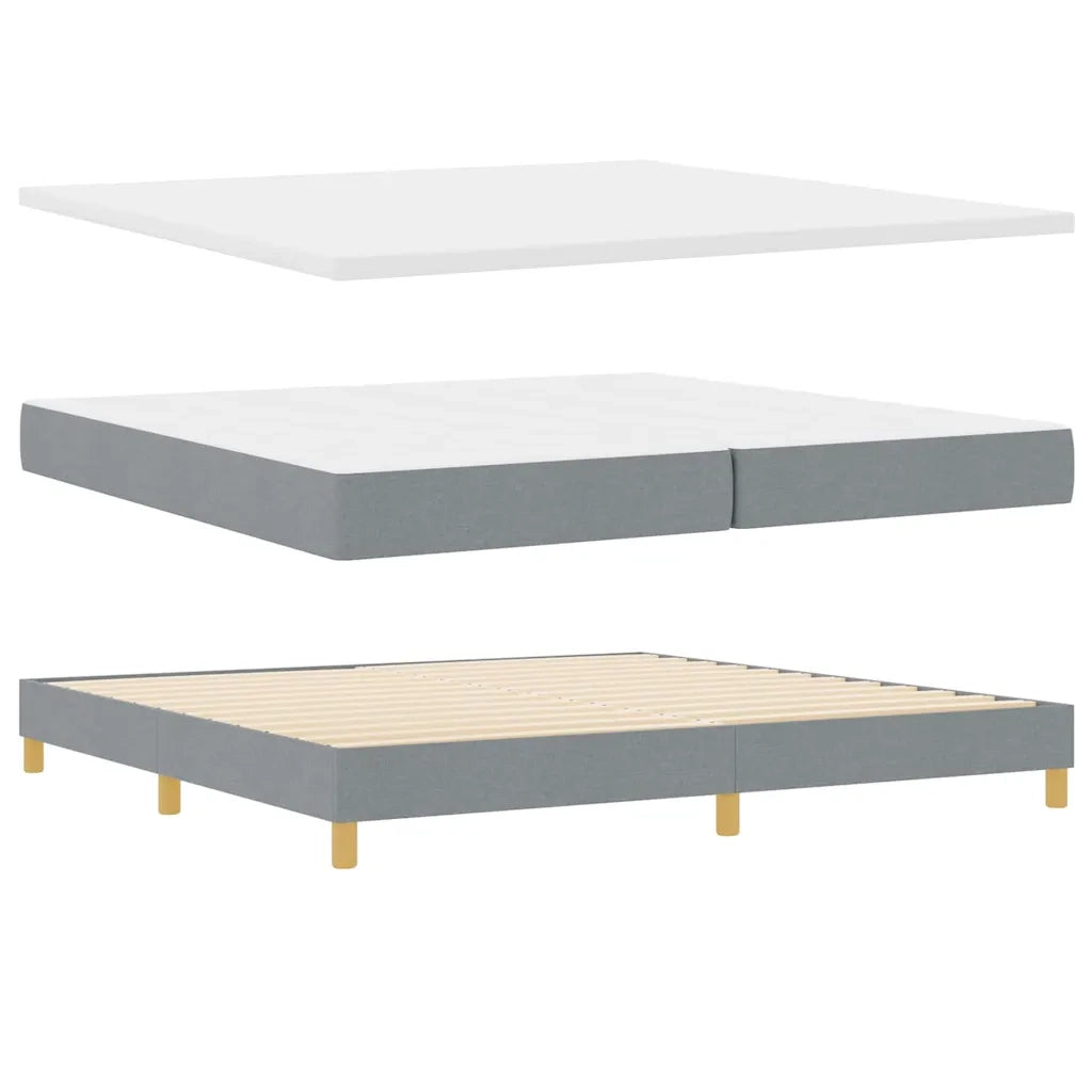 <strong>Letto a Molle< / strong> Grigio chiaro 200 x 200 cm