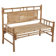 Panca da Giardino con Cuscino 120 cm in Bambù 3063876