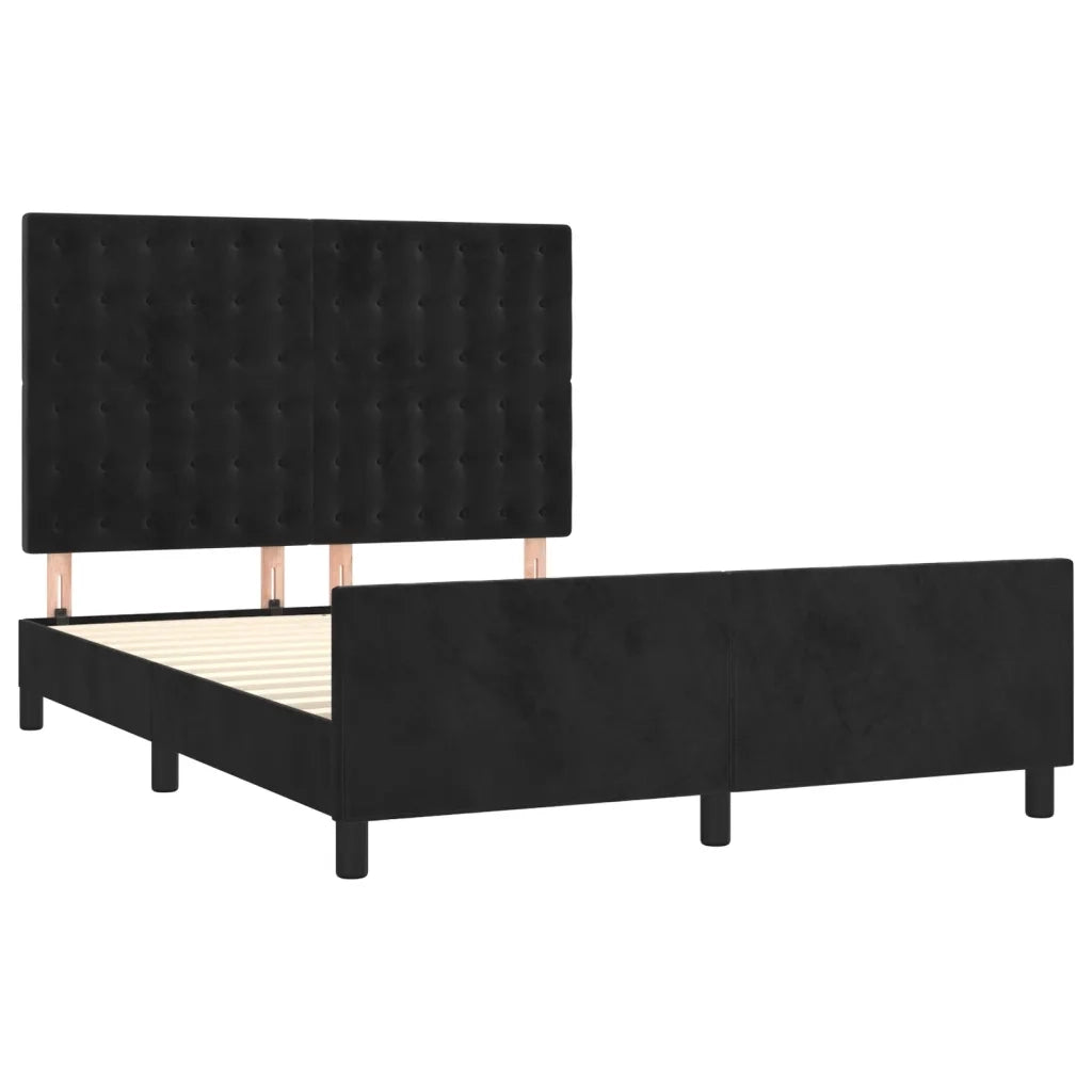 Giroletto senza Materasso Nero 140x190 cm in Velluto 3125997