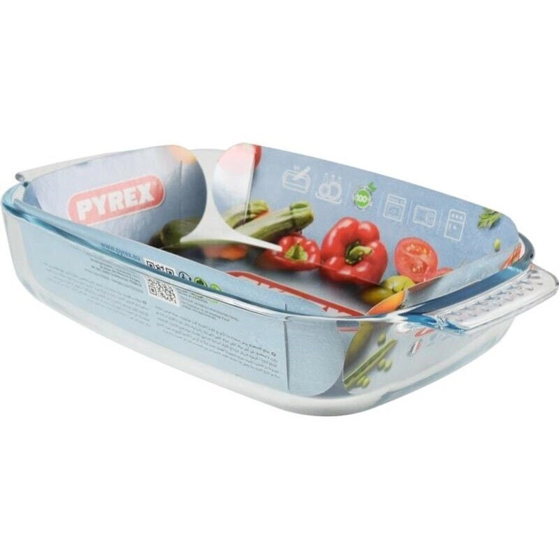 SET 3 TEGLIE PYREX TEGAME RETTANGOLARE PICCOLA MEDIA E GRANDE