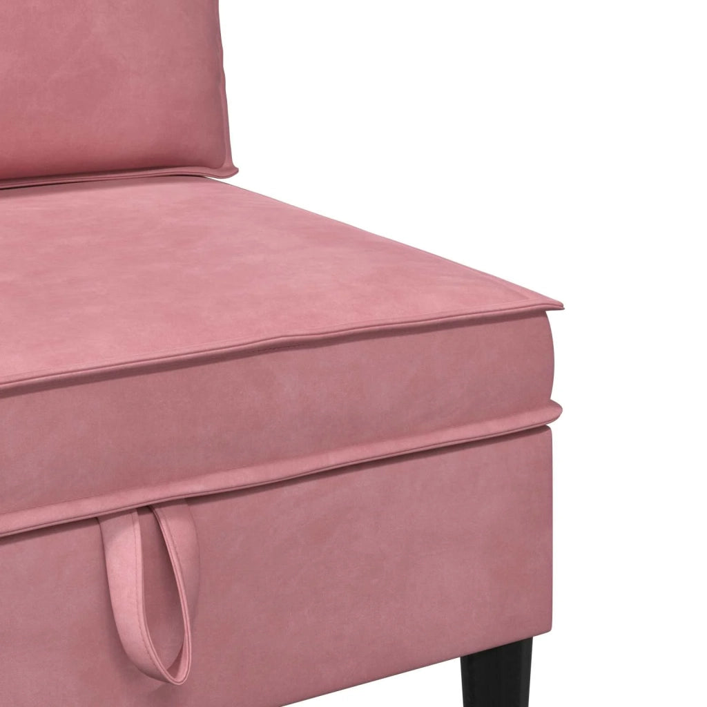 Set di mobili per il soggiorno con cuscino 4 pcs Rosa Velluto 3413745