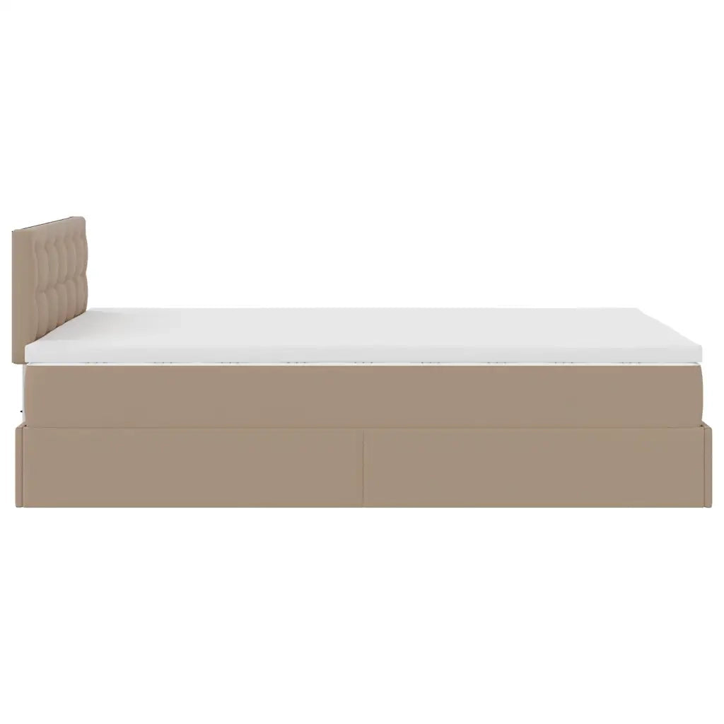 Struttura Letto Pouf con Materasso 120x200 cm Similpelle 3311302