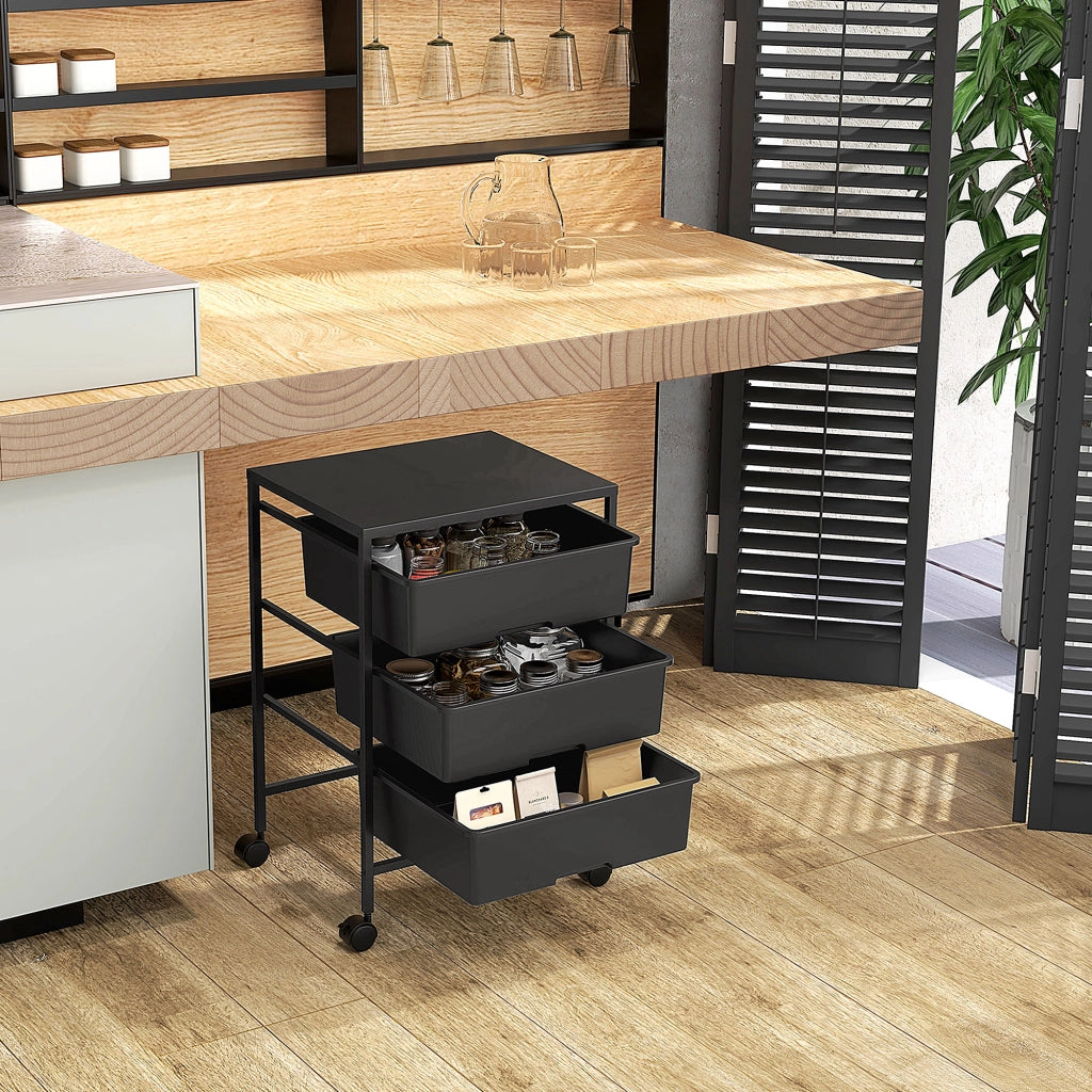 Carrello di servizio a 3 livelli ¨C Minimal ¨C acciaio