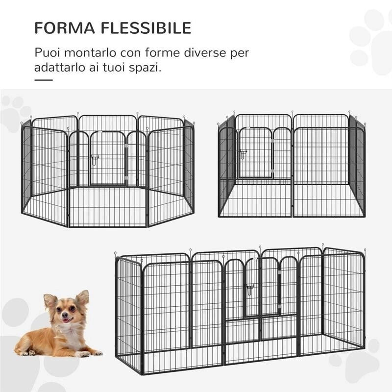 RECINTO MODULARE PER CANI DA INTERNO ED ESTERNO 79X100CM