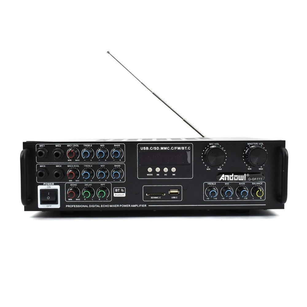 Trade Shop - Amplificatore 300w 5.1 Bluetooth Usb Fm Mp3 Funzione Karaoke Telecomando Q-gf777 -
