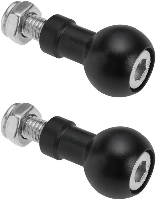 Adattatore di Testa per Stativo Fotografico - Materiale in Alluminio - Leggero e Duraturo - Nero/Argento - Viti M6 - Garantisce una Bevanda Stabile...