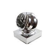 Fumaiolo da 37x37cm base quadra tipo radiante eolico inox aisi 304