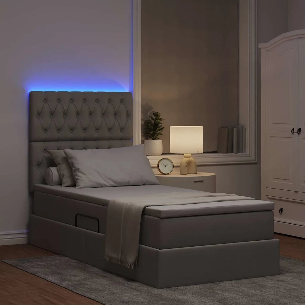 Letto con contenitore e LED Talpa 90 x 200 cm Poliestere 3372456