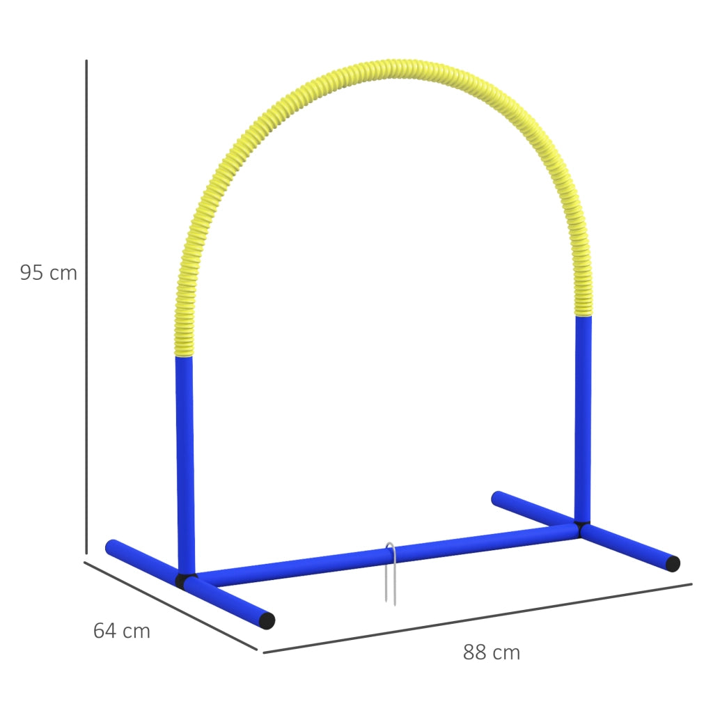 Set Giardino con Archi Componibili e Borsa ¨C Minimal ¨C Blu e Giallo 88x64x95 cm