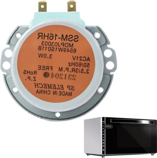 Motore con piatto rotante - compatibile con LG e GE - pezzo di ricambio 6549W1S011B - AC 21 V 50/60 Hz 30 W 25/3 giri/min piatto rotante elettrico