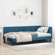 Cornice del letto ad angolo Blu 90 cm x 190 cm Velluto 42016337