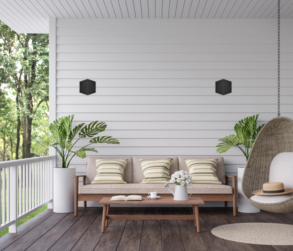 Applique esterna nera geometrica LED 10W Italux Bari
