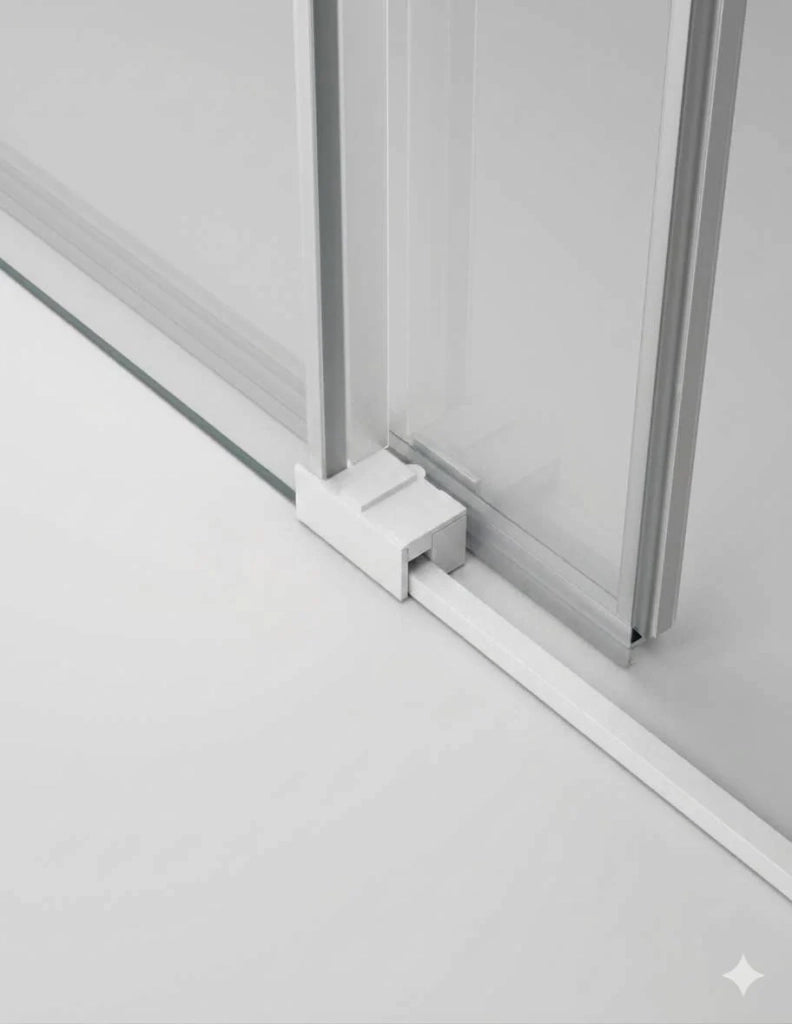 Box doccia ingresso angolare 2+2 THALASSA (BASIC) 120x80 cm Bianco vetro trasparente