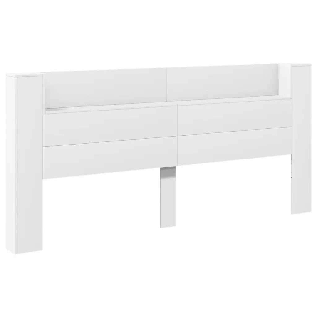 Testiera | Testata con Contenitore a LED Bianca 220x16,5x103,5 cm