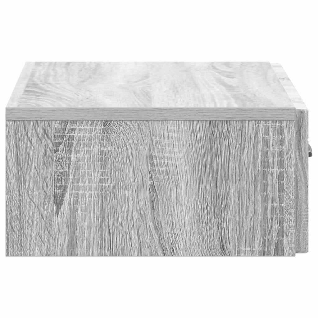 Tavolino da Parete Laterale Grigio Sonoma 59 x 34,5 x 17 cm 899001