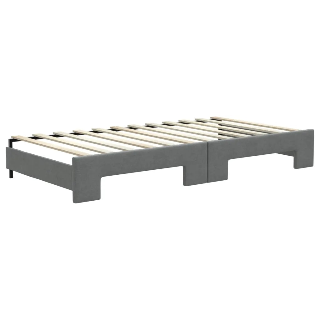 Divano letto | Sof¨¤ letto | Letto singolo Estraibile Grigio Scuro 100x200 Tessuto