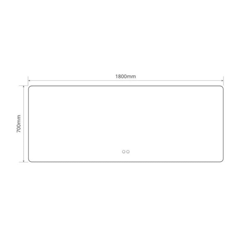 Specchio smart rettangolare YJ-70180A con retroilluminazione 70x180 cm.