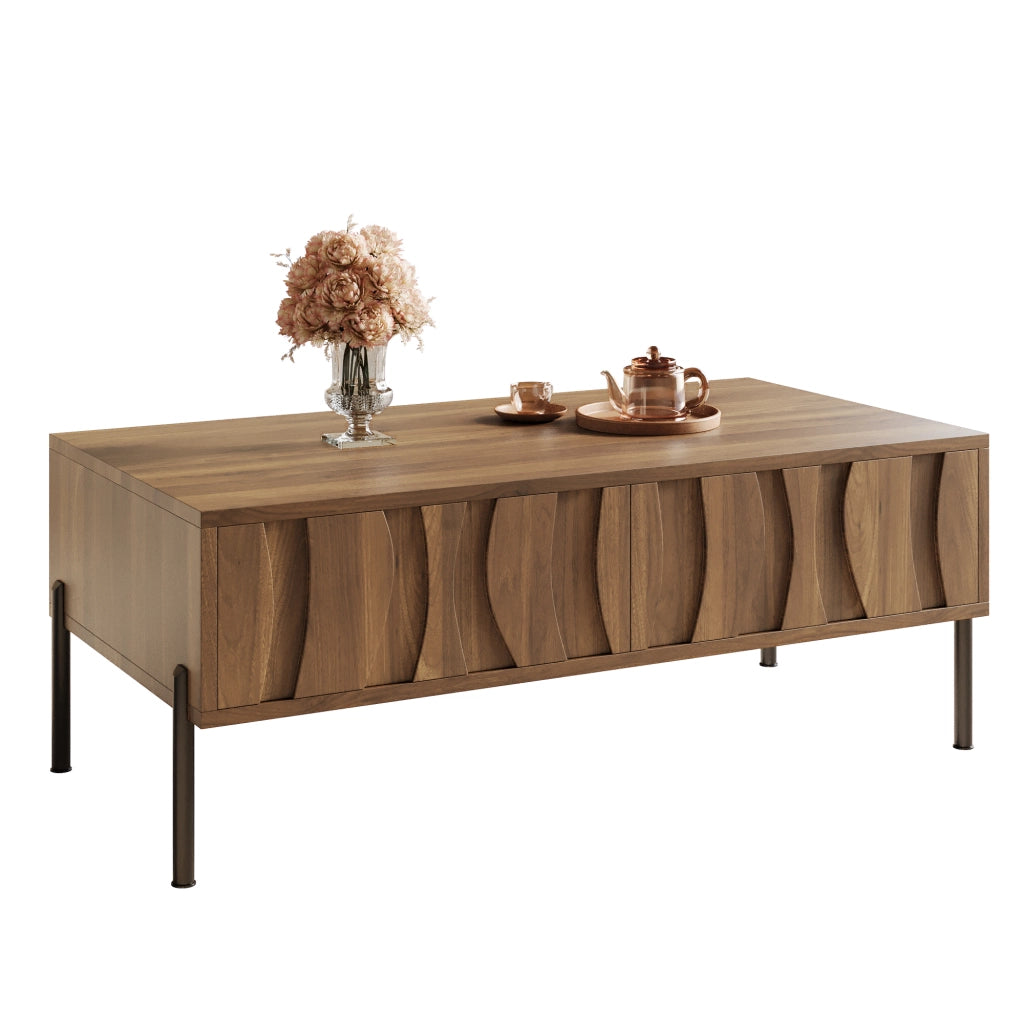 Tavolino da salotto moderno in stile retr¨° - Zephmum - 105x55x41 cm