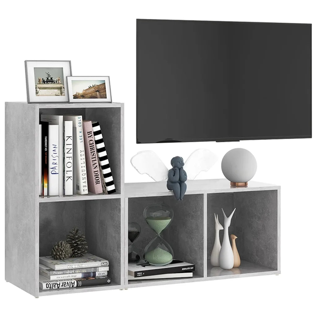 Mobili TV 2 pz Grigio Cemento 72x35x36,5cm in Legno Multistrato 3079947
