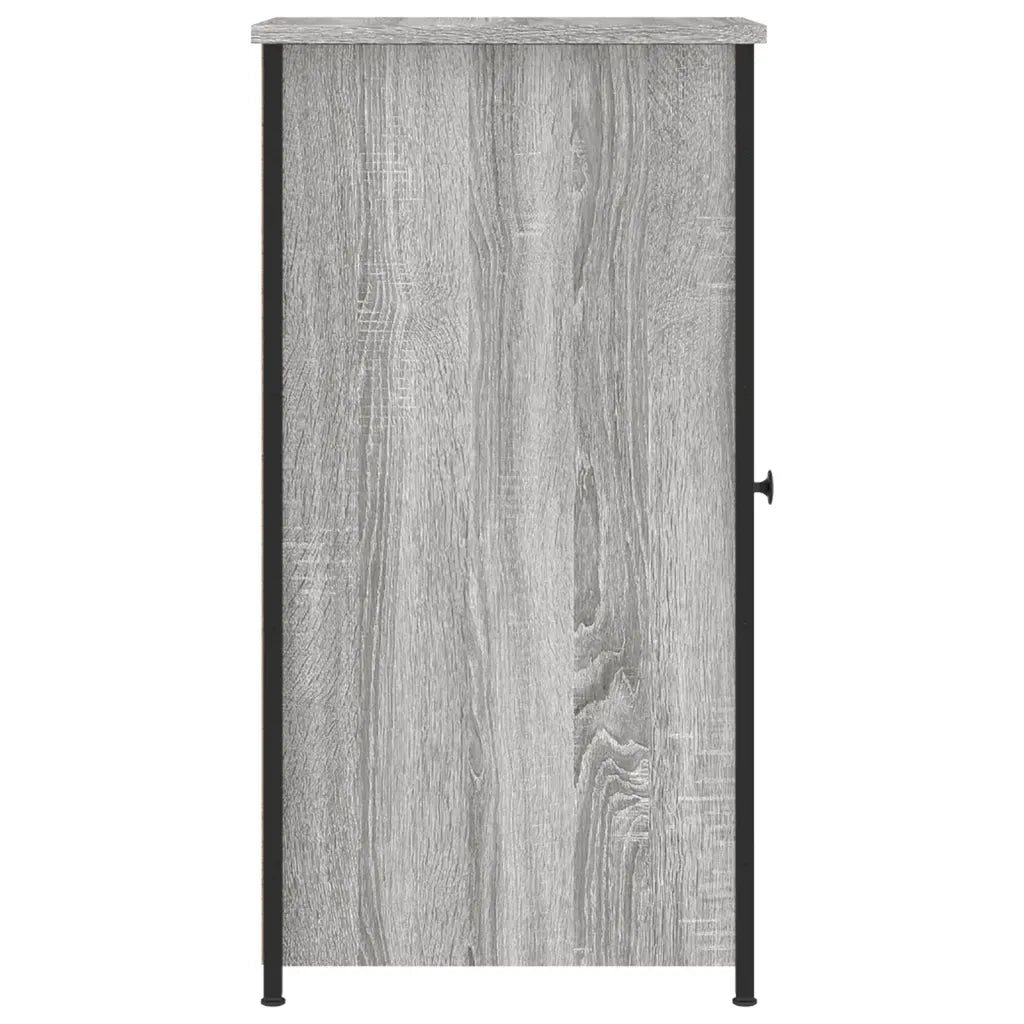 Comodini 2 pz Grigio Sonoma 32x42x80 cm in Legno Multistrato 825970