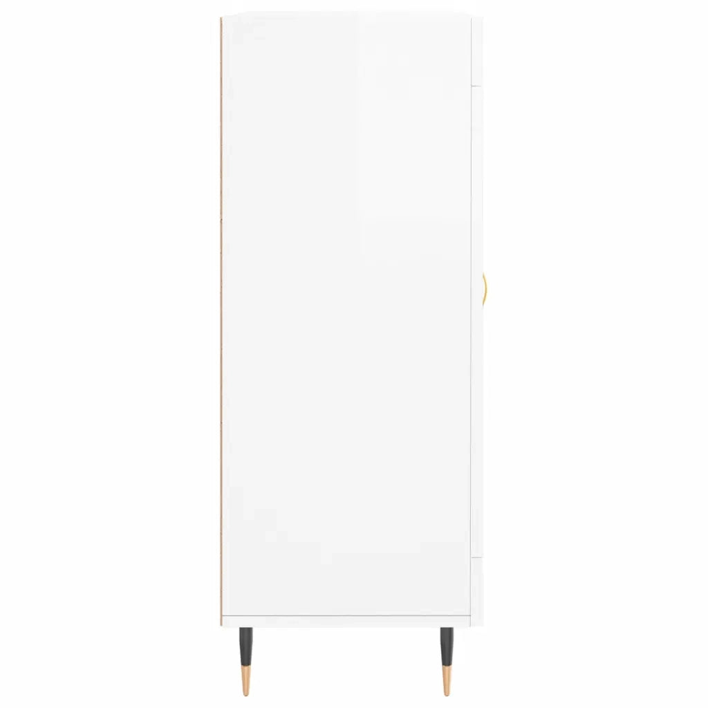 Credenza 69,5x34x90 cm in Legno Multistrato Bianco Lucido 828022