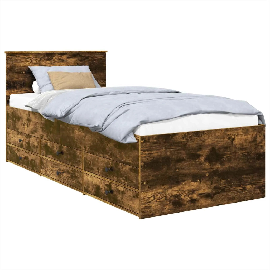 Daybed Rovere Affumicato e Nero 90 x 190 cm Legno multistrato 3408526