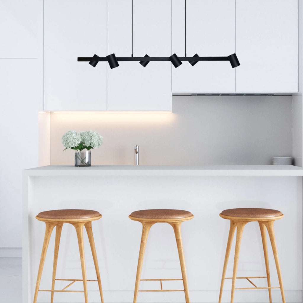 Lampada a sospensione Snow 6xGU10 nera Light Prestige