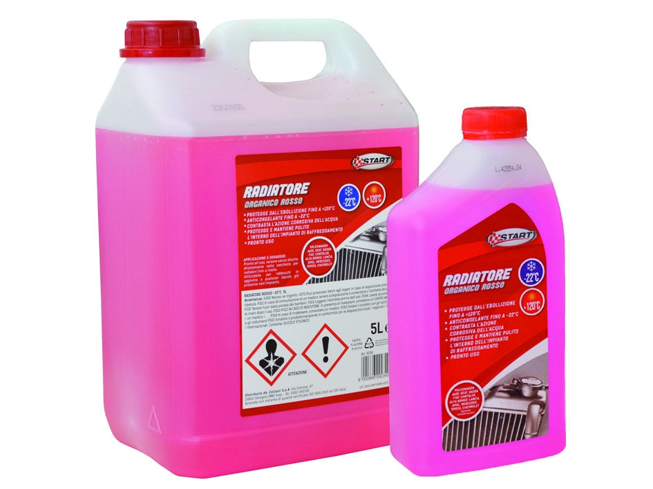 LIQUIDO PROTETTIVO ANTIGELO PER RADIATORI ROSSO- - lt.5 - 4 pezzi